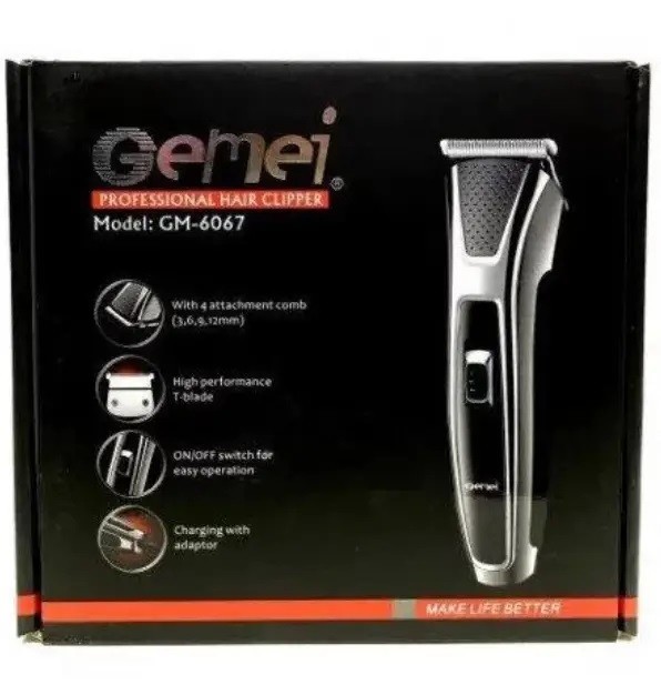 Машинка для стрижки Gemei GM 6067 | Триммер аккумуляторный