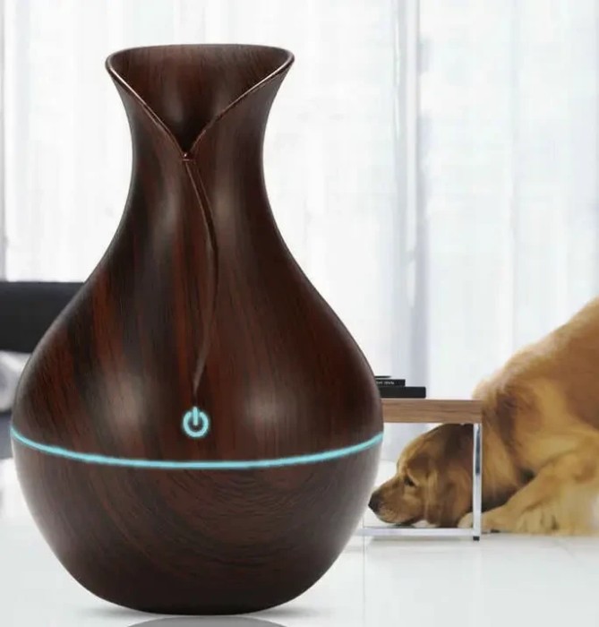 Увлажнитель воздуха ТЕМНО-КОРИЧНЕВЫЙ Humidifier Ultrasonic Aroma c подсветкой | Воздухоочиститель