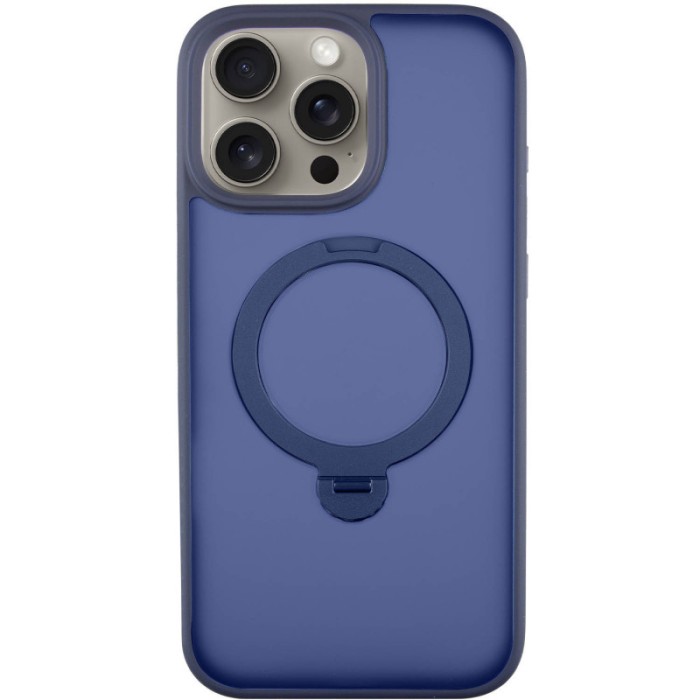 TPU+PC чохол Metal Buttons with MagSafe Colorful HQ Ring для Apple iPhone 14 Pro Max (6.7") Purple