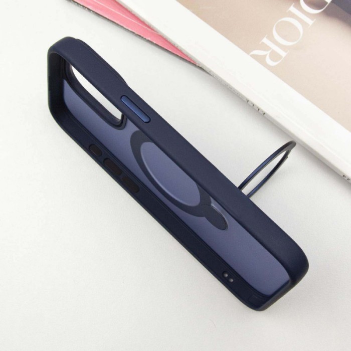 TPU+PC чохол Metal Buttons with MagSafe Colorful HQ Ring для Apple iPhone 14 Pro Max (6.7") Purple