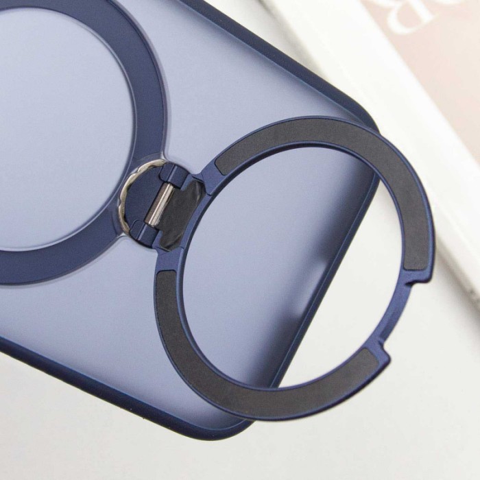 TPU+PC чохол Metal Buttons with MagSafe Colorful HQ Ring для Apple iPhone 14 Pro Max (6.7") Purple