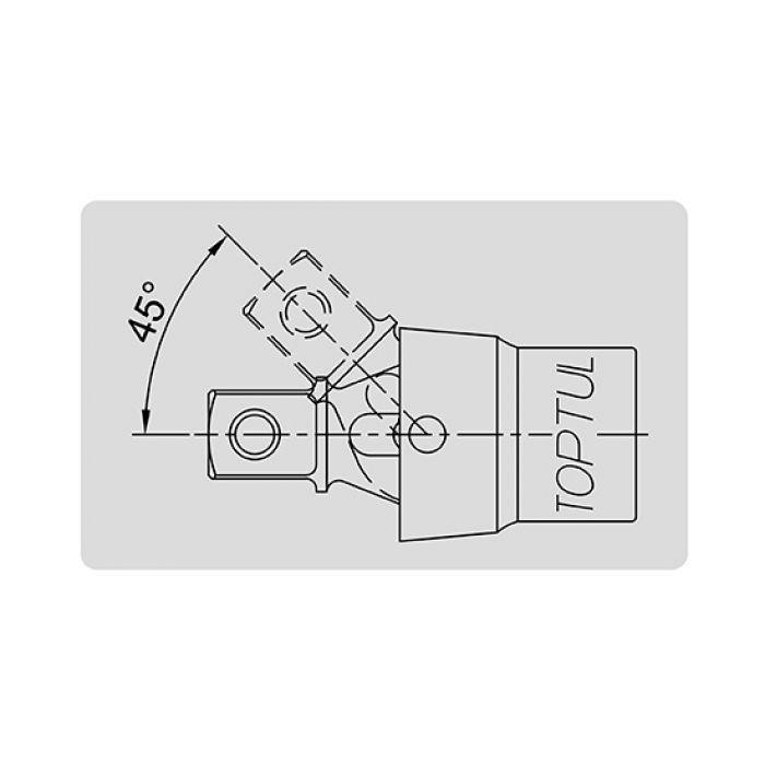 Кардан 1/4" TOPTUL посилений CAHD0834