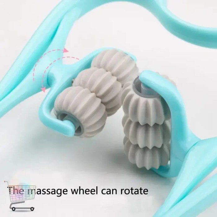 Ручной мультироликовый массажер для шеи и тела Neck Stretcher с вращающимися 360° рельефными роликами