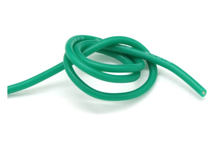 Провід силіконовий QJ 22 AWG (зелений), 1 метр