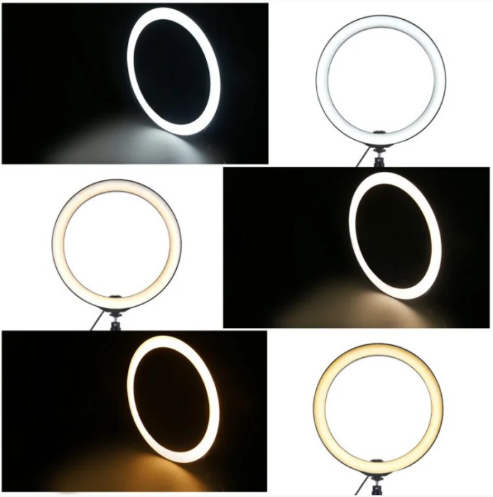 Кольцевая светодиодная Led лампа для блогера селфи фотографа визажиста D 26 см Ring