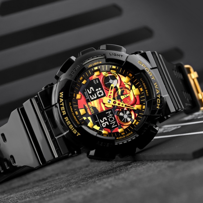 Skmei 1832CMBKGD Black-Gold Camo SALE