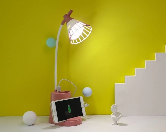 Лампа DESKTOP LAMP EL-2176 с функцией Powebank 1200mAh, и держателем телефона