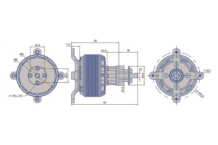 Мотор Dualsky GA6000.8 KV180 6800W для літаків