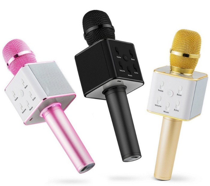 Bluetooth микрофон для караоке Q7 Блютуз микро + ЧЕХОЛ