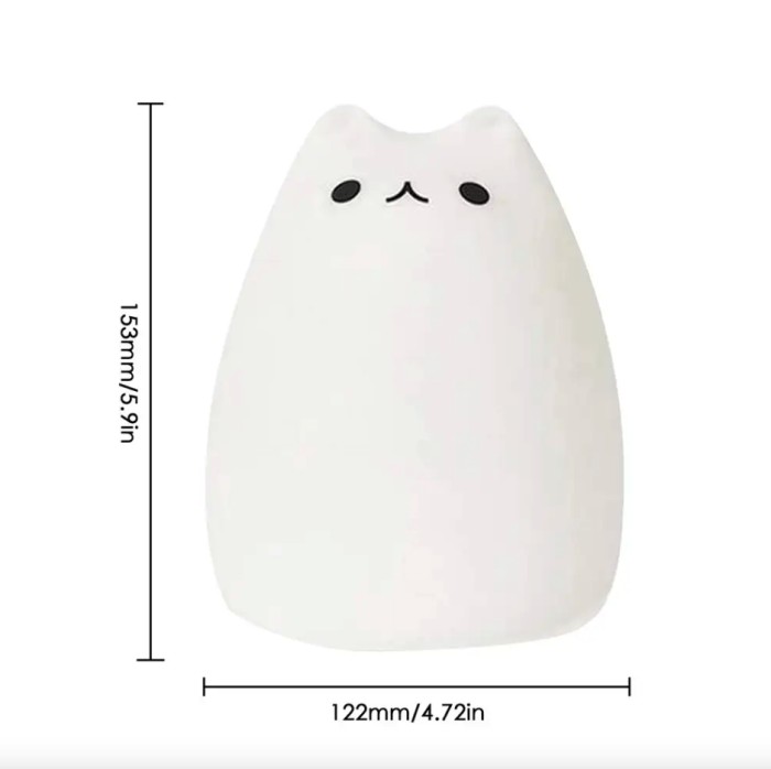 Силиконовый детский ночник "Котик" 7 режимов
