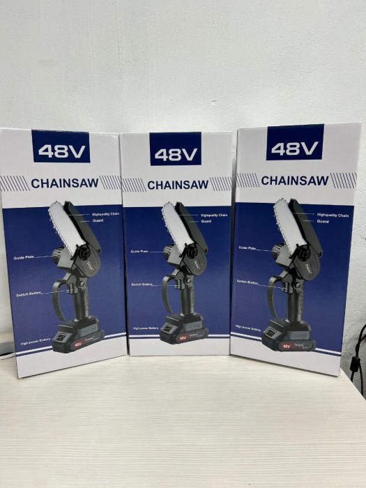 Аккумуляторная цепная пила 48V Lithium / Беспроводная ручная мини электропила