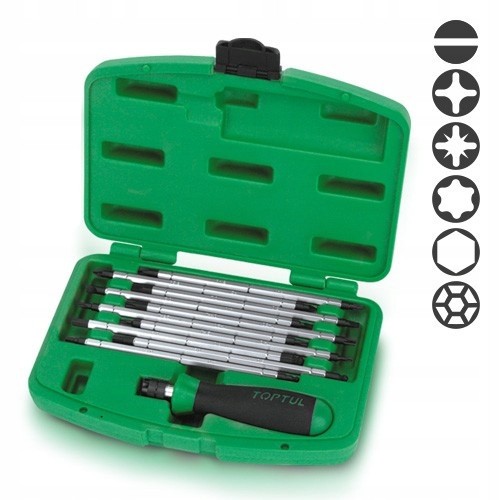 Набір викрутка з насадками 20 в 1 TOPTUL (PH,PZ,SL,Hex,Torx) GAAI2101