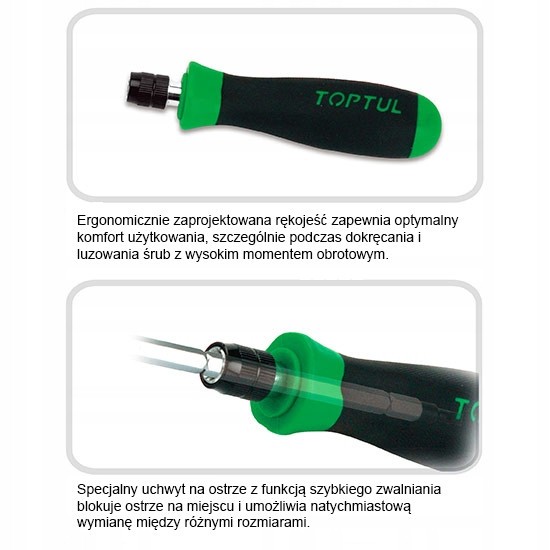 Набір викрутка з насадками 20 в 1 TOPTUL (PH,PZ,SL,Hex,Torx) GAAI2101