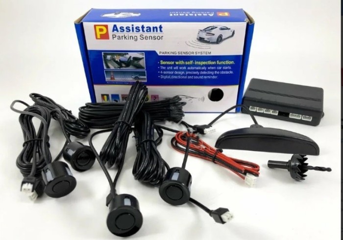 Парковочная система на 4 датчика парковки парктроник Assistant Parking Sensor Black
