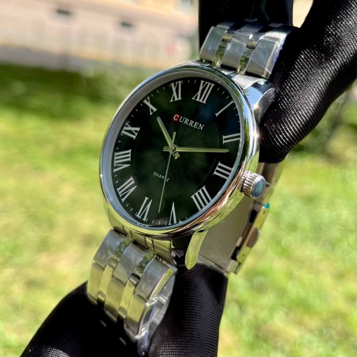 Curren 8422 Silver-Black
