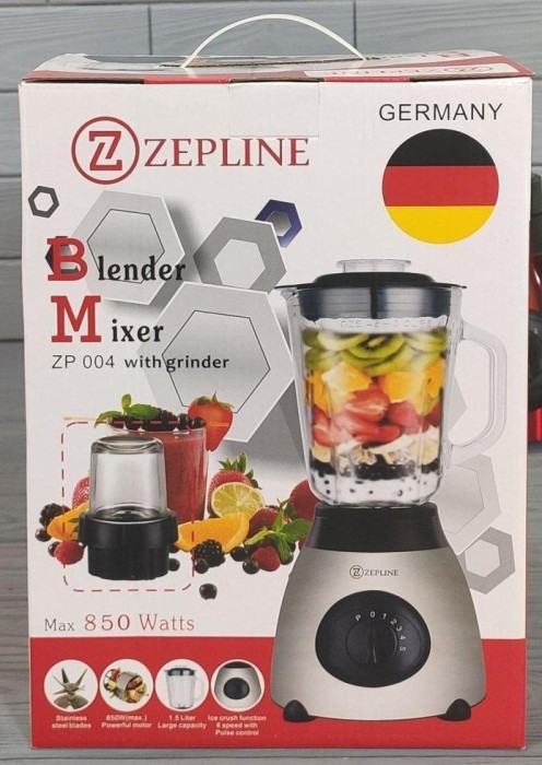 Блендер стационарный Zepline ZP-004. Блендер с измельчителем 850w