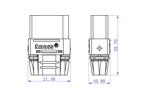 50 шт - Конектори AMASS XT90H Female