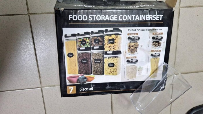 УЦЕНКА! Набор контейнеров для еды, 7 предметов, FOOD Storage Container (Плохая упаковка, трещина 3068)