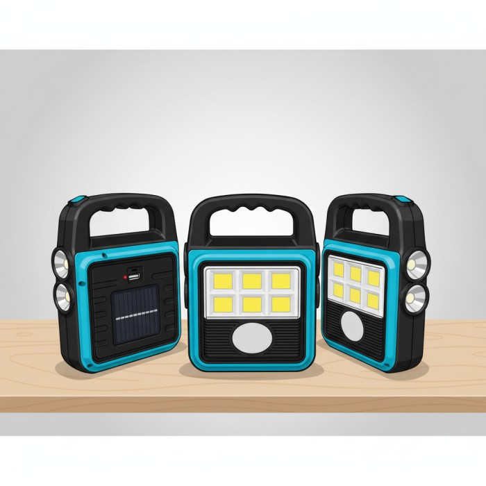 Фонарь прожектор USB с солнечной панелью и повербанком Solar LED light HS-8020 60 Вт водозащита IP65
