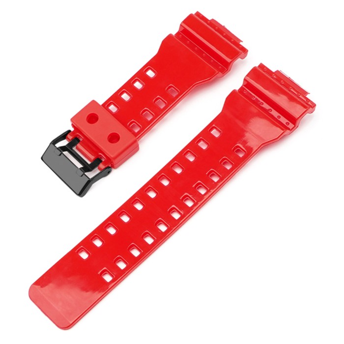Ремінець для Casio G-Shock GA-100/110/120 Red-Glossy BK