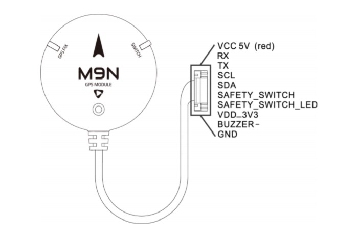 Модуль GPS Holybro M9N GPS 10 pin