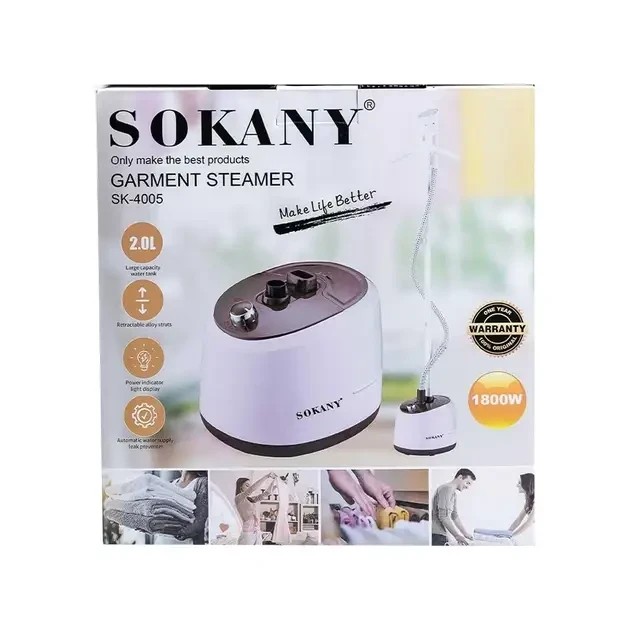 УЦЕНКА! Отпариватель для одежды SOKANY SK-4005 на 2 л, 1800 Вт (Плохая упаковка, трещина на корпусе 2571)