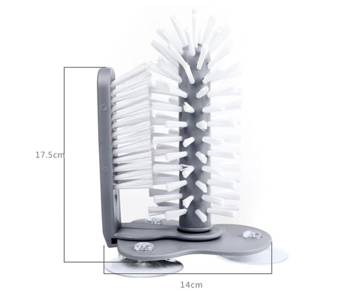 Щётка для мытья стаканов и бутылок Multi-Function Suction Cup Brush, стеклоотмыватель