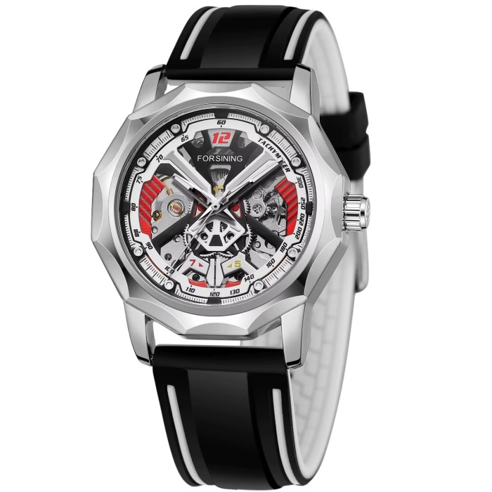 Forsining 8284 Silver-Black