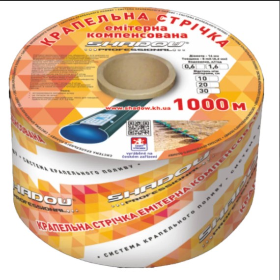 Эмітерна стрічка 6 mil крок 30 см бухта 1000 метрів капля Shadow