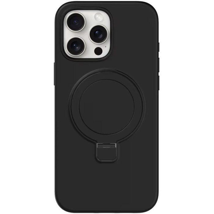 Чохол Silicone Case Full Protective NO LOGO with Ring для Apple iPhone 12 Pro / 12 (6.1") Black