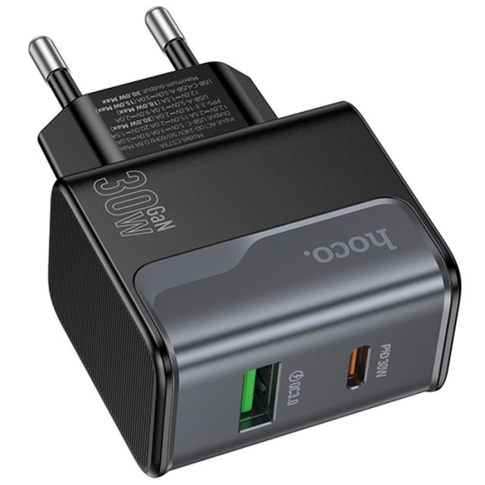 МЗП Hoco CS73A Star Speed PD30W+QC3.0 (1USB-A/1C) Midnight Black