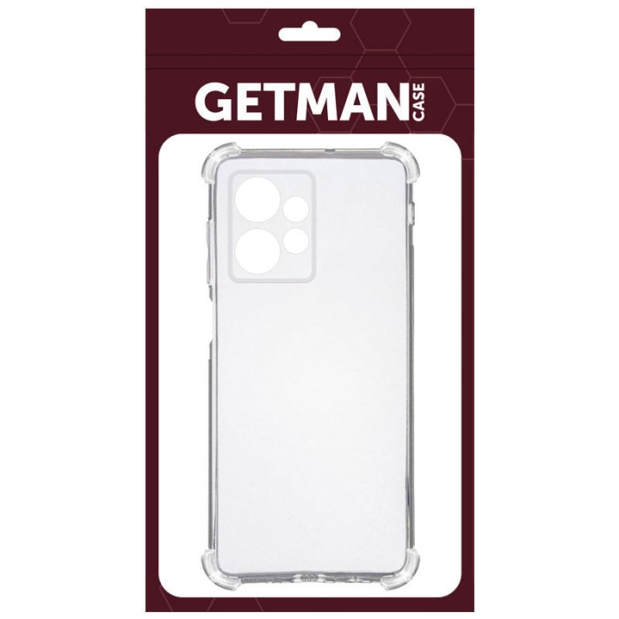 TPU чохол GETMAN Ease logo посилені кути Full Camera для Xiaomi Redmi Note 13 Pro 4G/Poco M6 Pro 4G Безбарвний (прозорий)