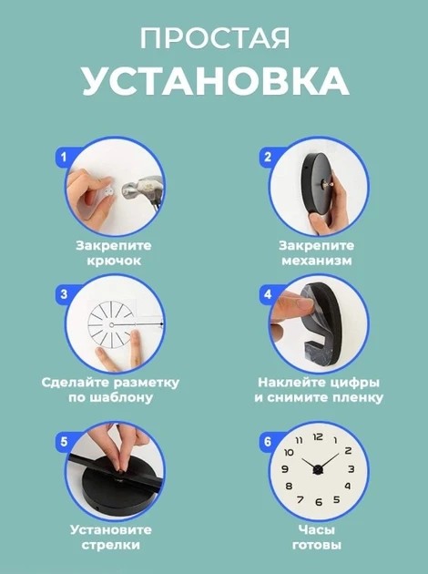 Настенные 3D часы 120 см серые  ZH002