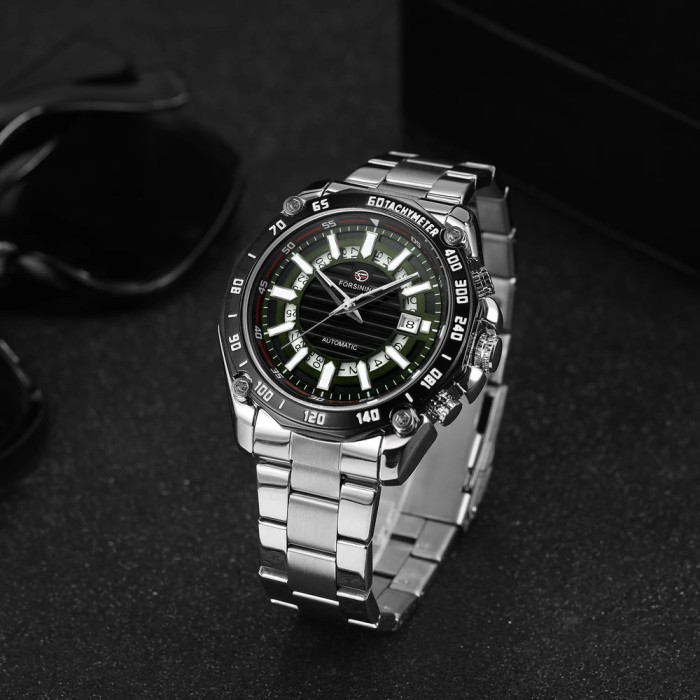 Forsining 8279 Silver-Black