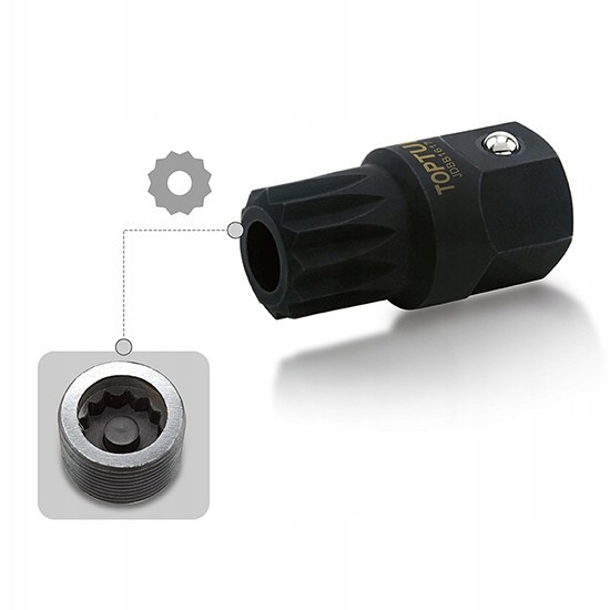 Головка для зливної пробки коробки передач TOPTUL VW, AUDI (M16H) L38 мм JDBB1617