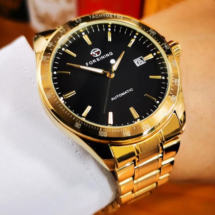 Forsining 8294 Gold-Black Steel