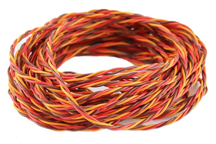 Сервокабель Dinogy 22 AWG скручений (JR), 1 метр