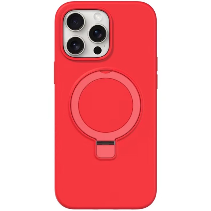 Чохол Silicone Case Full Protective NO LOGO with Ring для Apple iPhone 15 Pro (6.1") White