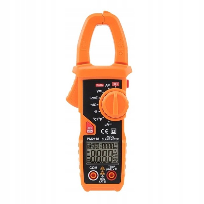 Токові кліщі з мультиметром і термопарою PeakMeter PM2118