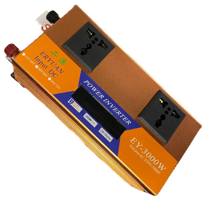 Преобразователь SMART с 12V/24V на 220V ( 3000W ) с LCD дисплеем инвертор постоянного тока