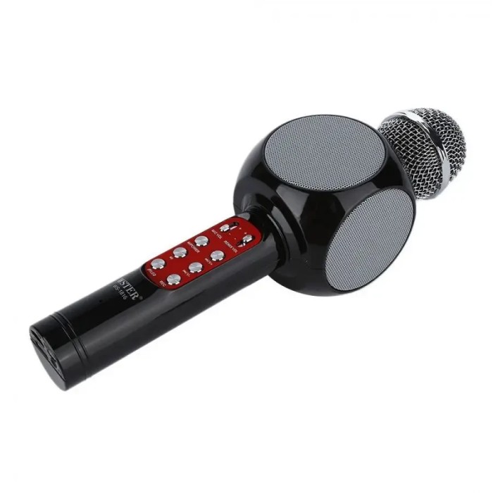 Микрофон караоке беспроводной bluetooth WSTER WS-1816 Black FM227