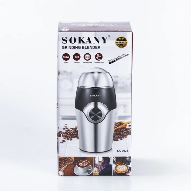 Кофемолка Sokany SK-3024 Grinding Blender 150W 50g электрокофемолка