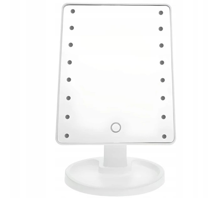 Настольное Зеркало с подсветкой Large 16LED Mirror для макияжа Белый