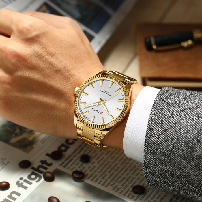 Curren 8425 Gold-White