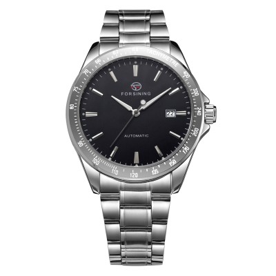 Forsining 8294 Silver-Black Steel