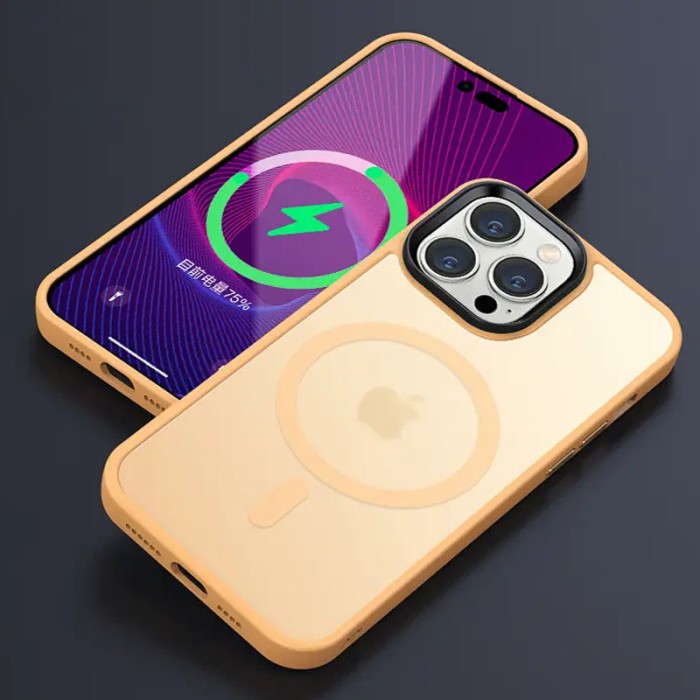 TPU+PC чохол Metal Buttons with MagSafe Colorful для Apple iPhone 13 Pro Max (6.7") Чорний / Black