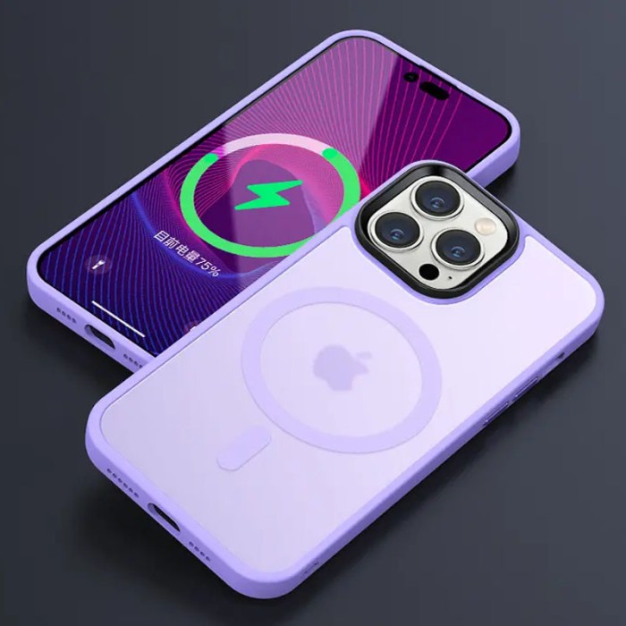 TPU+PC чохол Metal Buttons with MagSafe Colorful для Apple iPhone 13 Pro Max (6.7") Чорний / Black