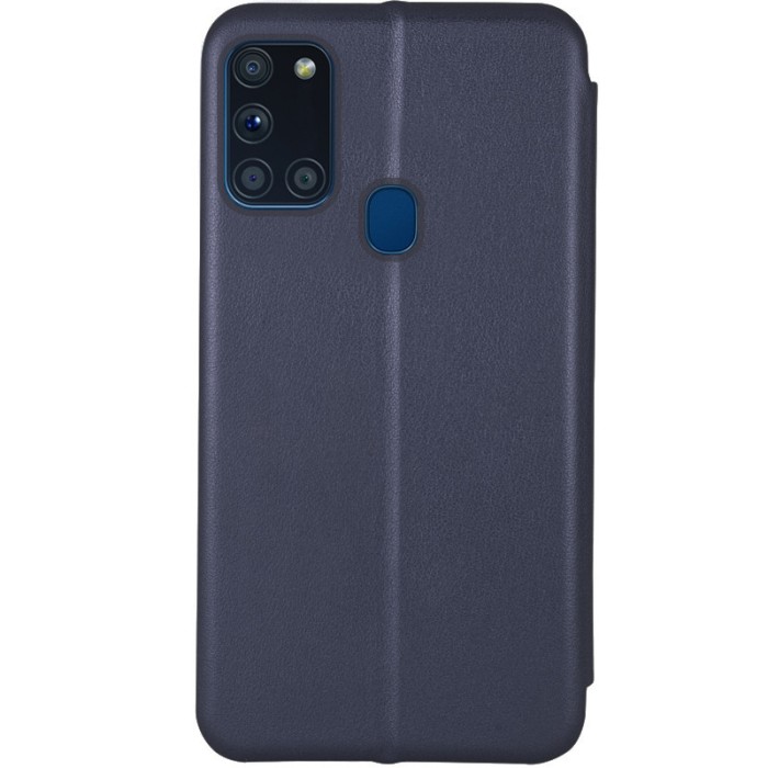 Шкіряний чохол-книжка Classy для Samsung Galaxy A21s Темно-синій