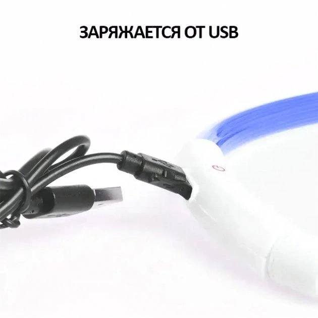Светодиодный влагостойкий ошейник для собак USB USB Размер S-35 cm M-50 cm L-70 cm