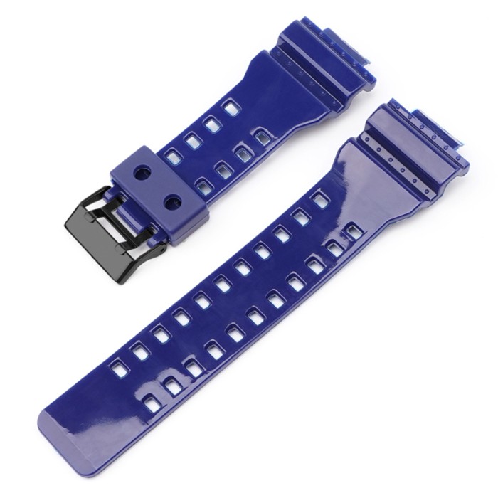 Ремінець для Casio G-Shock GA-100/110/120 Dark Blue-Glossy BK